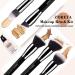 Zoreya Makeup Brush Set - Premium 15 Piece Kabuki Brush Set for Cosmetics - Cruelty-Free Synthetic Brushes for Foundation, Concealer, Blush, and Eye Shadows - Buy Online on GoSupps.com