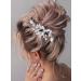 IYOU Rhinestone Black Flower Bridal Hair Comb - Crystal Wedding Side Piece for Women - Buy Online on GoSupps.com