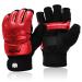 Fitst4 Sports MMA gloves boxing gloves padded training gloves box bag sandbag kickboxing martial arts taekwondo sparring with wrist protection for men red M