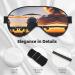Aircraft Plane at Sunset Print Double-Sided Eye Mask Soft and Light Blocking for Enhancing Sleep Quality - Buy Online on GoSupps.com