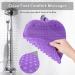 Non-Slip Shower Foot Scrubber Mat with Silicone Brush - Purple - Buy Online on GoSupps.com