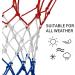 Sanung 2 Pack Heavy Basketball Net - Rainproof, Sunscreen Red White Blue Bold Polyester Braided Rope - 12 Loops for Indoor & Outdoor Professional Competitions - Buy Online on GoSupps.com