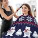 Waterproof Barber Cape - Christmas Snowflake Polar Bear & Cheetah Hair Cutting Bib for Men and Women - Buy Online on GoSupps.com