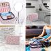 Mikytoper 3 PCS Double Layer Makeup Bags with Diamond Pattern Travel Toiletry Bags - Pink - Buy Online on GoSupps.com
