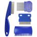 Klop256 lice comb 4 pieces of Nissenkamm scalkenkamm children and adults extra fine stainless steel metal teeth double -sided flea comb for cats and dogs