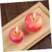 Zerodeko 3pcs Artificial Fruit Candles - Holiday Tealight Decorations for Christmas Eve & Aromatherapy | 6.3x6.3cm - Buy Online on GoSupps.com