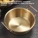Stainless Steel Bowls for Kids - Snacks Bowl Double Ear - Golden Instant Noodle Bowl with Handle Snack Bowl Suitable for Rice Desserts Gold 14cm - Buy Online on GoSupps.com