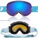 Juli Ski Goggles - Winter Snow Sports Snowboard Goggles, Anti-Fog Lens, BNC White/Blue - Buy Online on GoSupps.com