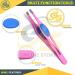 Surgi-Grade Stainless Steel Slant Pink Tweezers for Eyebrows - Precision Tool for Ingrown Hair Removal | G.S Online Store - Buy Online on GoSupps.com