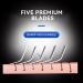 Premium Men's Disposable Razors - 5 Blade Razor with Handle & Cartridges for Smooth Shaving | International Shipping Available - Buy Online on GoSupps.com