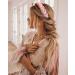 WOVOWOVO Non-Slip Velvet Braided Headband - Pink | Soft Wide Hair Hoop for Women | Cute Solid Color Hair Accessories - Buy Online on GoSupps.com