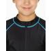 TSLA Kids Long-Sleeved Rashguard with Zipper - UV Protection Quick-Dry Swim Shirts for Boys & Girls Ages 4 | Black & Sky Blue - Buy Online on GoSupps.com
