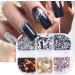 Manicure Hexagon Butterfly-shape Irregular Spangles Colorful Black White Nails Sequins Glitter Flakes(01) - Buy Online on GoSupps.com