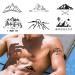 Tattoonova 6 Sheets Temporary Tattoo Women Adults Mountain Party Favors Body Face Sleeve Pine Tree Fake Tattoos TA 4