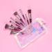 Professional Crystal Handle Makeup Brush Kit | 10-Piece Premium Synthetic Brush Set for Foundation Blush & Concealer | Transparent Shiny Cosmetic Brushes - Buy Online on GoSupps.com
