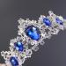Frcolor Blue Crystal Crown Tiara - Bridal Headpiece & Rhinestone Headband for Weddings & Parties - Buy Online on GoSupps.com
