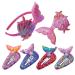 1pcs Mermaid hair clip Sequins Hair headband and 5pcs Hair Clips Hair Accessories for Women and Girls (Pink)