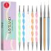 Saviland 8PCS Dotting Pen with Nail Art Liner Brush Set - 5PCS Double Ended Nail Dotting Pens 3PCS Nail Brushes Gel Paint Dotting Nail Art Tools Manicure Starter Kit for Nail Salon Home DIY