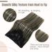 Fshine 120g Clip-In Ombre Hair Extensions - Black to Silver 35cm Silky Straight 7 Pieces Real Hair Ideal for Christmas Styling - Buy Online on GoSupps.com