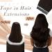 Ugeat Brown Tape In Extensions | Long Real Hair 20 Pieces 65cm | Dark Brown #2 | Smooth & Lightweight - Buy Online on GoSupps.com