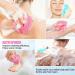 2 Pcs African Net Sponge - Exfoliating Bath Sponge & Back Scrubber for Shower - Daily Use Towels - Lake Blue Pink - Buy Online on GoSupps.com