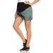 Foucome Maternity Quick-Dry Over Belly Yoga Shorts - Green/Grey, Small - Buy Online on GoSupps.com
