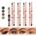 Bolisiya 2 in 1 Double Ended Eyebrow Pencil Micro Percision Tip Fill and Defines Brows No Need to Sharpen and Not Easy to Fade Eyebrow Pencil Waterproof Micro Eyebrow Pencil (01+02) - Buy Online on GoSupps.com