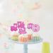 Pink Glitter Kids Train-Themed Happy Birthday Cupcake Toppers Set of 18 - Perfect for a girl's train birthday party baby shower party or themed railroad party Choo-choo decorations - SugarGera - Buy Online on GoSupps.com