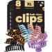 Hair Claw Clips Big Claw Clips (8 Pack) Hair Clips for Women Big Claw Clips for Thick Hair (Premium) Strong Big Hair Claws Banana Jaw Clips Big Hair Clips for Thin Hair