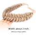 Gledola Messy Synthetic Hair Braided Headband - Classic Chunky Wide Honey Blonde Headband for Perfect Updos - Buy Online on GoSupps.com