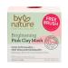 Buy By Nature Brightening Pink Clay Face Mask & Brush 60g - International Shipping Available | Radiant Skin Solution - Buy Online on GoSupps.com