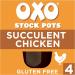 OXO Succulent Chicken Stock Pots - 4 x 20g (80g) - Garlic & Thyme Infused with Real Meat Juices - Buy Online on GoSupps.com
