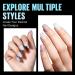 TOMICCA 510 PCS Ultra Short Squoval Gel Nail Tips - Semi-Matte Full Cover Perfect for Nail Salons & DIY Nail Art - 15 Sizes Available - Buy Online on GoSupps.com