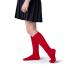 Girls Knee High Bamboo Seamless Toe Socks 3 Pairs Little Big Girl Socks for School Uniform 7-8 Red- 3 Pairs