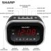 SHARP Dual Alarm Clock Sound Machine with 6 Relaxing Sounds - White Noise, Campfire, Rain, Ocean, Brook, Thunderstorm | Easy-to-Use, Red LED Display - Buy Online on GoSupps.com