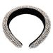 HZEYN Silver Rhinestone Padded Headband - Sparkly Bejewelled Hair Accessory for Women - Buy Online on GoSupps.com