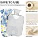 NAANLE Plumeria Hot Water Bottle - 2L with Cover for Pain Relief Neck Warmth & Cold Therapy | Transparent Heat Bottle - Buy Online on GoSupps.com