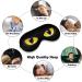 LynaRei Horrific Black Cat Sleep Mask - Glowing Eyes for Halloween - Elastic Blackout Blindfold for Full Night's Sleep and Travel - Buy Online on GoSupps.com