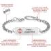 Personalized Medical Alert Bracelets for Women - Adjustable SILVER Medical ID Free Engraving 6.5-8 Inch - Buy Online on GoSupps.com