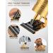Qhou T-Blade Hair Trimmer for Men - Cordless, Zero Gapped, Rechargeable Beard Shaver with LED Display - Gold - Buy Online on GoSupps.com