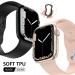 Goton Case 2 Pack for Apple Watch Series 8 & 7 - Soft TPU Edge Cover Bumper (Clear+Black 41mm) - Buy Online on GoSupps.com
