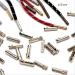 Hole Cord Lock Stopper spring buckle Cord Locks Leather End Silver/Gold/Bronze Fold Over Crimp Cord Ends Connector For shoes cord waist cord Making Accessories (10PCS(Silver) 4x23 mm Silver - Buy Online on GoSupps.com