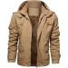 Hanxiulin Fleece Plush Jacket for Men | Warm Windproof Winter Coat | Fluffy Thick Khaki 3XL Outdoor Jacket - Buy Online on GoSupps.com