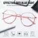 Duco Blue Light Filter Glasses for Women - Anti-Fatigue Screen Glasses for TV PC & Gaming - Stylish Pink W014 - Buy Online on GoSupps.com