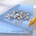Catery Crystal Bride Wedding Hair Comb | Rhinestone Bridal Side Combs for Women and Girls - Silver - Buy Online on GoSupps.com
