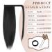 Fine Ponytail Extensions - 40 cm Clip-In Synthetic Hair for Women | Smooth Long Braid in Brown Mixed Blonde - Buy Online on GoSupps.com