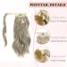 Fine Plus Clip in Ponytail Hair Extensions Blonde Ponytail Extension Wavy Wrap Around Hair Extensions Ponytail for Daily Part Mix Ash Blonde 35cm Mix Ash Blonde - Buy Online on GoSupps.com