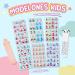 Modelones 144Pcs 6 Pack Kids Press on Nails - Pre-glue Full Cover Glitter Gradient Rainbow Candy False Nail Art Kit for Valentines Day - Buy Online on GoSupps.com