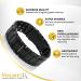 MagnetRX Titanium Magnetic Bracelet - 3X Strength for Arthritis and Carpal Tunnel Pain Relief - Men's Magnetic Therapy Bracelet with Premium Clasp - Adjustable Length - Black - Buy Online on GoSupps.com