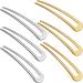 6 Pieces Simple Metal U Shaped Hairpins Hair Stick Fork Sticks French Hair Pin 2 Prong Updo Chignon Pins for Women Girls Buns Hair Accessories (Gold, Silver)